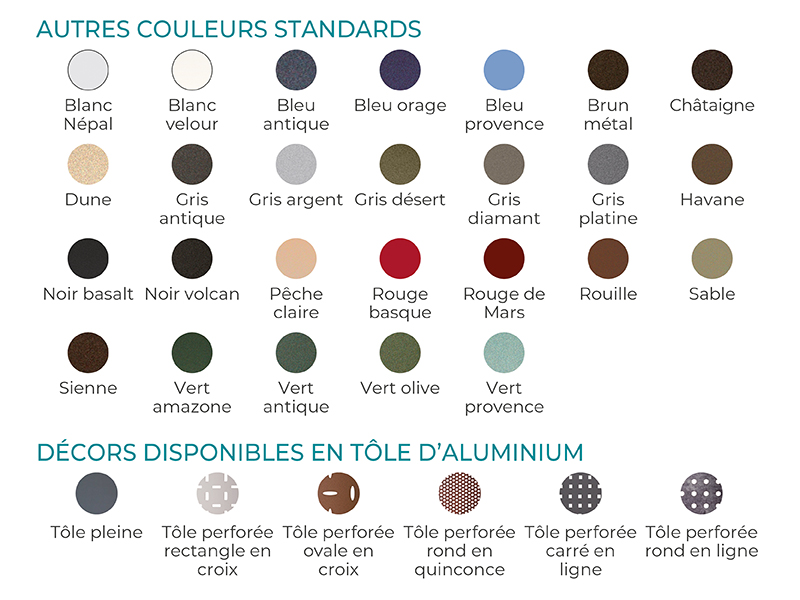 Couleurs portails alu2