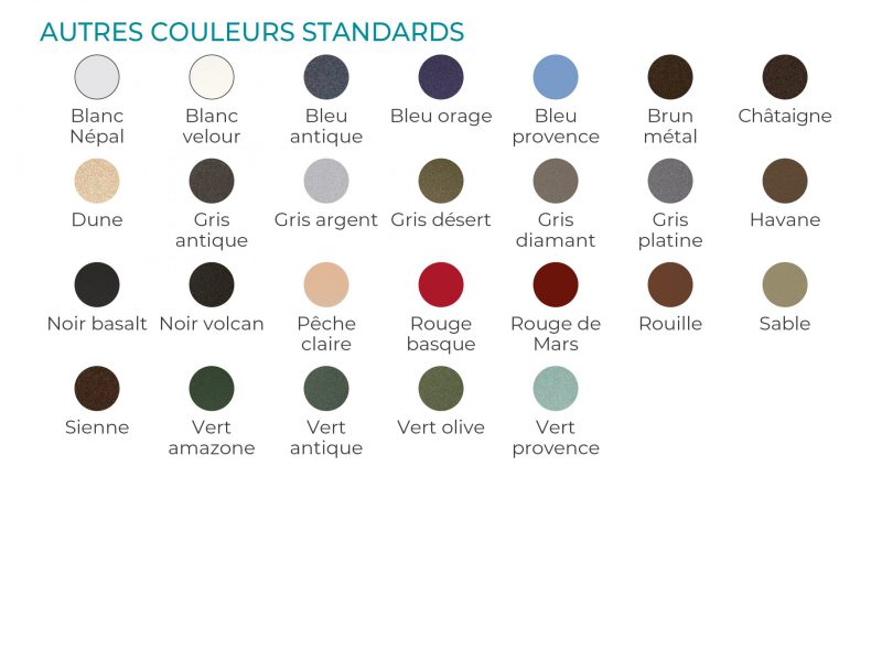 Couleurs portails alu3