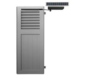Volet battant aluminium Océanos solaire sans bâti gris Sothoferm
