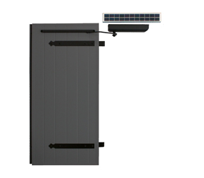 Volet battant aluminium Mistral solaire sans bâti gris Sothoferm